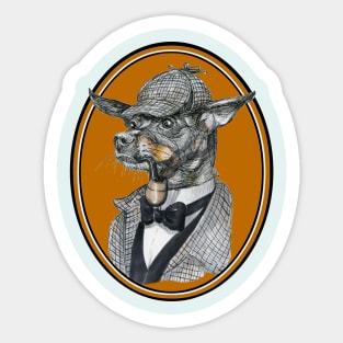 Min Pin Holmes Sticker